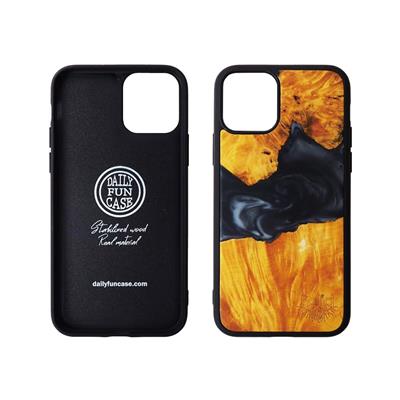 Stabilized wood - iphone11pro Black - Dailyfuncase