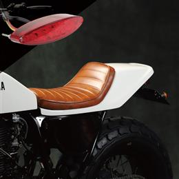 [受注生産] FTシートKIT　TW200/225　BROWN/タック　LEDオーバルテール　ホワイト