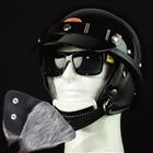 MORRIS Shorty helmet BLACK/Silver (Long fur)