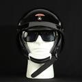 MORRIS Shorty helmet BLACK/Silver (Long fur)