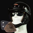 MORRIS Shorty helmet BLACK/DarkBrown (Short fur)