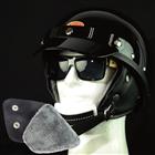 MORRIS Shorty helmet BLACK/Silver (Short fur)