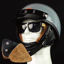 MORRIS Shorty helmet GRAY/Brown (Long fur)