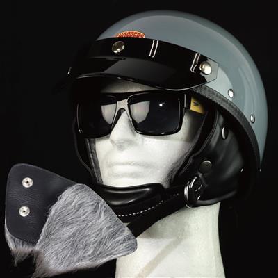 MORRIS Shorty helmet GRAY/Silver (Long fur)