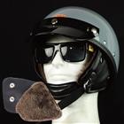 MORRIS Shorty helmet GRAY/DarkBrown (Short fur)