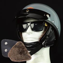 MORRIS Shorty helmet GRAY/DarkBrown (Short fur)