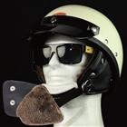 MORRIS Shorty helmet IVORY/DarkBrown (Short fur)