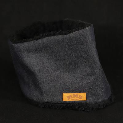 ROBIN NECK WARMER /インディゴデニムBL&ブラックファー