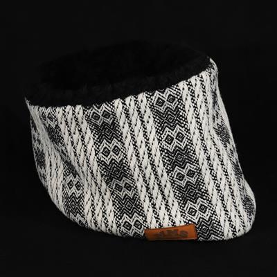 ROBIN NECK WARMER /ウールジャカードBK&ブラックファー