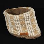 [販売終了] ROBIN NECK WARMER /ウールジャカードBR&ブラウンファー