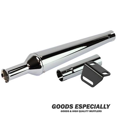 TRUMPET MEGAPHONE MUFFLER  クローム  for SR400/500(78-'08') - GOODS ESPECIALLY