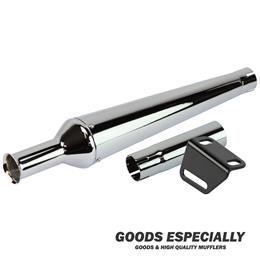 TRUMPET MEGAPHONE MUFFLER  クローム  for SR400/500(78-'08') - GOODS ESPECIALLY