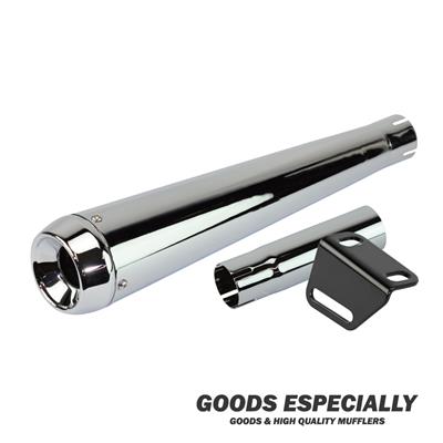 SHORT CONE MEGAPHONE MUFFLER  クローム  for SR400/500(78-'08') - GOODS ESPECIALLY