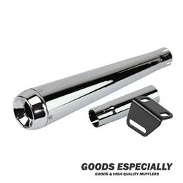 SHORT CONE MEGAPHONE MUFFLER  クローム  for SR400/500(78-'08') - GOODS ESPECIALLY