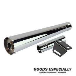 RACING MEGAPHONE  MUFFLER  クローム  for SR400/500(78-'08') - GOODS ESPECIALLY