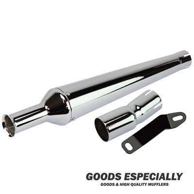 TRUMPET MEGAPHONE MUFFLER  クローム  for 250TR(02'-06') - GOODS ESPECIALLY