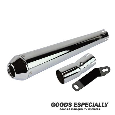 REVERSE CONE MEGAPHONE MUFFLER  クローム  for 250TR(02'-06') - GOODS ESPECIALLY