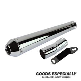 REVERSE CONE MEGAPHONE MUFFLER  クローム  for 250TR(02'-06') - GOODS ESPECIALLY