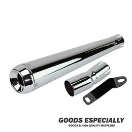 SHORT CONE MEGAPHONE MUFFLER  クローム  for 250TR(02'-06') - GOODS ESPECIALLY