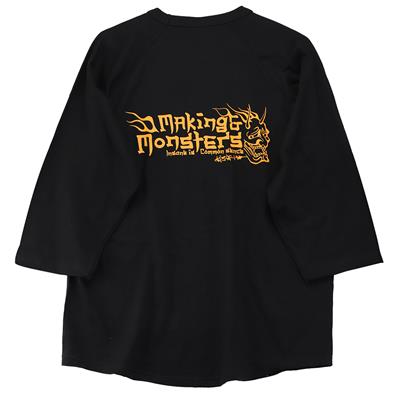 "WA"GLAN 3/4 SLEEVE /黒橙 /Mサイズ