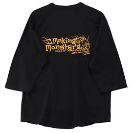 "WA"GLAN 3/4 SLEEVE /黒橙 /Mサイズ