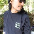 "WA"GLAN 3/4 SLEEVE /黒緑 /Mサイズ