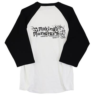 "WA"GLAN 3/4 SLEEVE /白黒 /Mサイズ