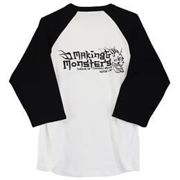 "WA"GLAN 3/4 SLEEVE /白黒 /Mサイズ