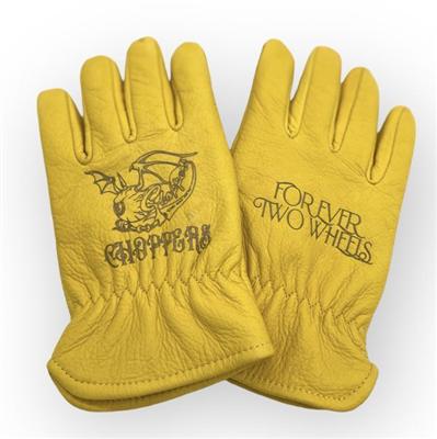 FTWグローブ(刻印ver.)スマホタッチ機能付き　イエロー　Lサイズ　[CHOPPERSオリジナル]