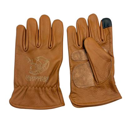 FTWグローブ(刻印ver.)スマホタッチ機能付き　ブラウン　Mサイズ　[CHOPPERSオリジナル]
