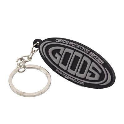 GOODSラバーキーホルダー　BK/GR