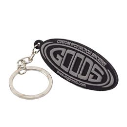 GOODSラバーキーホルダー　BK/GR