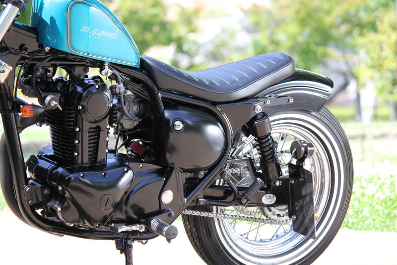 kawasaki 黒 エストレヤ 純正オプションバイクシート