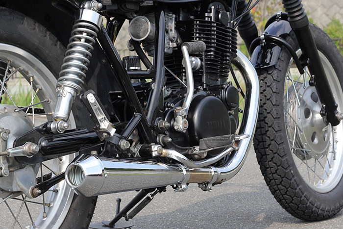 goodsショッピングサイト/商品詳細 リバースコーンショーティ スリップオンマフラー SR400/500 (キャブ車)