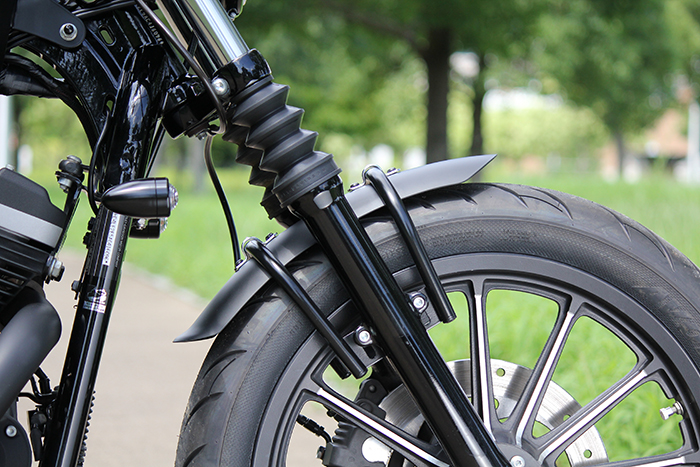 サンダーバイク□ フロントフェンダー GPR 21インチホイール用 (未塗装) 【スポーツスターS】 Thunderbike Front fender  GPR 21inch front wheel Unpainted / パインバレー プラスチック製フロントホイールフェンダープロテクター 47cc 49cc 2ストロークダートピットバイク用 - 鮮やかな7色(Gre