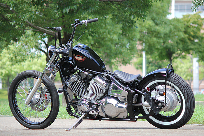 カブ用 サイドナンバーステー チョッパー アメリカン