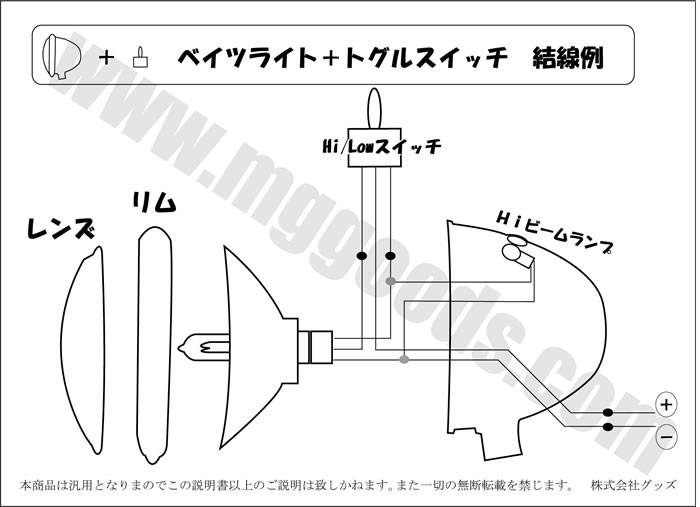 Goodsショッピングサイト 商品詳細 トグルスイッチ On Off On